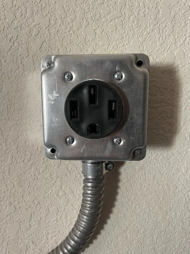 NEMA 14-50 outlet installed for Electrical Panel Upgrade in Michigan City